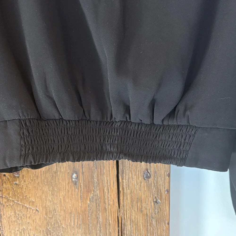 Abercrombie & Fitch Small Black Wrap-Style Cropped Blouse